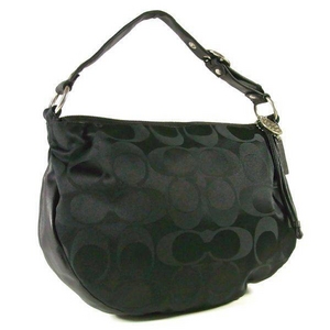 COACH(コーチ) ショルダーバッグ アリ シグネチャー サティーン ラージ ホーボー ブラック 13656 円高還元