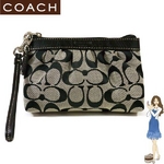 コーチバッグ COACH コーチ シグネチャー プリーテッド リストレット ブラック 43434