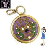 Anna Sui(アナスイ) フクロウモチーフ サークルキーホルダー パープル/ゴールド