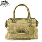 【2010最新モデル】COACH(コーチ) KRISTIN オプアート サッチェル 14913 2wayショルダーバッグ ライトカーキ