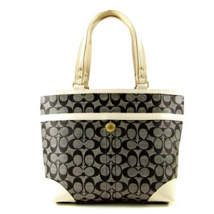 Coach(コーチ) トートバッグ ヘリテージ ストライプ ホワイト 13196