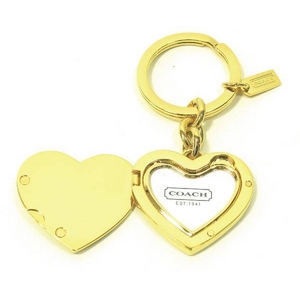 Coach(コーチ) キーホルダー シグネチャー ハート ロケット ゴールド キーフォブ 92304