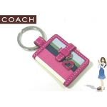 Coach(コーチ) キーホルダー マルチ レガシー ストライプ ピクチャー フレーム キーフォブ 92364