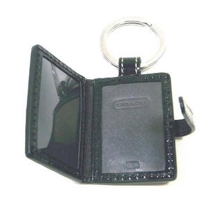 Coach(コーチ) キーホルダー オプ アート プリント ピクチャー フレーム キーフォブ ブラック 92438