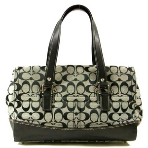 Coach(コーチ) バッグ ハンプトンズ シグネチャー サッチェル バッグ ブラック 13070