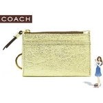 Coach(コーチ) 小銭入れ メタリック ミニ スキニー メタリック 42593