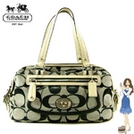 Coach(コーチ) トートバッグ ボニー シグネチャー サッチェル ブラック 13402