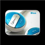 ヘッドフォン一体型MP3プレーヤー ブルー