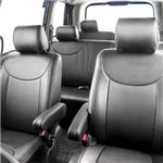 Dohm製 本革調シートカバー Executiveモデル プレマシー用 【ＭＺ05】 3列 ブラック 1台分