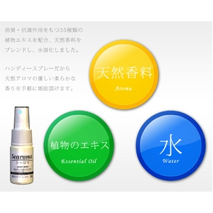 天然アロマリキッド【シーロマ】香り：ローズ　ハンディースプレー　30ml