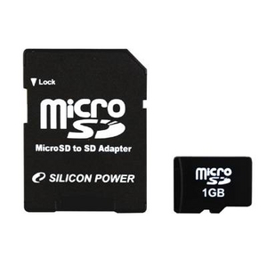 SILICON POWER(�V���R���p���[) 1GB�}�C�N��SD�J�[�h SP01GBSDT000V10