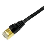 ミヨシ（MCO） カテゴリー7対応フラットLANケーブル 1.0m TWU-701BK