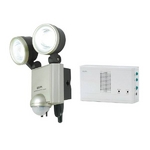 【防犯グッズ】【防水】ELPA LEDセンサーライト2灯　 ESL-402ACST