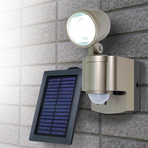 【防犯グッズ】LED×1灯・ELPA 防雨センサーライト（ソーラー） ESL-301SL 