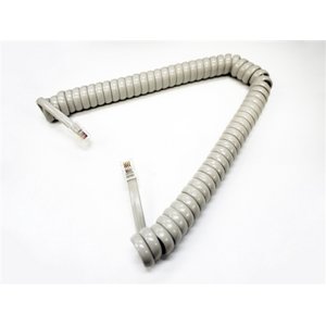ミヨシ　受話器用カールコード　GY　30cm　　TCC-403GY　【10本セット】 