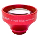 ルーメン　クリップ固定式5倍望遠レンズ　レッド　LM-SMSTELE-RD