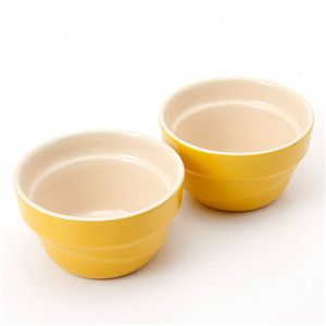 Le Creuset(ル・クルーゼ) ストーンウェアセット(ラムカンx4個セット) レモン