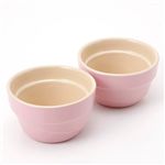 Le Creuset(ル・クルーゼ) ストーンウェアセット(ラムカンx4個セット) ベビーピンク