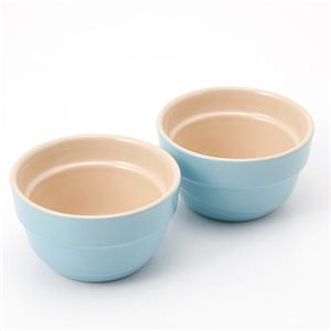 Le Creuset(ル・クルーゼ) ストーンウェアセット(ラムカンx4個セット) サテンブルー