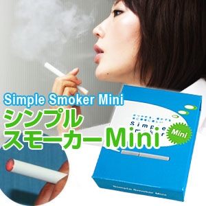 電子タバコ「Simple Smoker Mini（シンプルスモーカー Mini）」 スターターキット　本体+カートリッジ15本+携帯ケース＆ポーチ セット