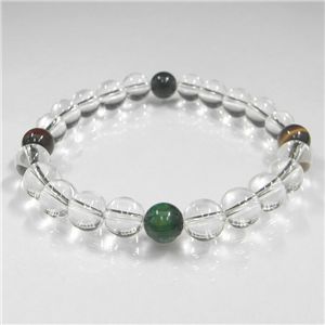 4虎×天然本水晶ブレス