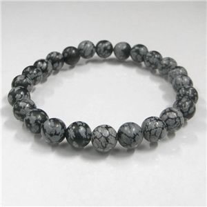 スノーフレークオブシディアン 8mm