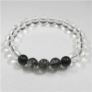 ブラックルチル(3珠)ブレス 8mm