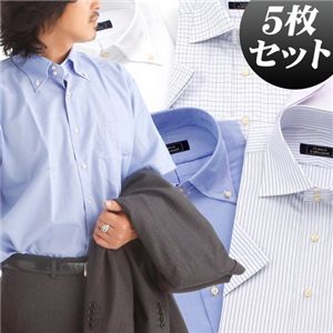 ドゥエボットーニワイシャツ(セミワイド・ボタンダウン)半袖5枚セット LLサイズ