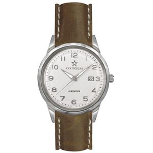 OXYGEN（オキシゲン） 腕時計 SPORT VINTAGE 40（スポーツ ヴィンテージ 40） Fjord（フィヨルド） Classic Leather シルバー