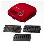 テスコム マルチホットサンドメーカー HSM530-R レッド（赤）