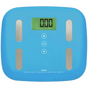 dretec（ドリテック） 体重体組成計「ピエトラプラス」 BS-238BL ブルー