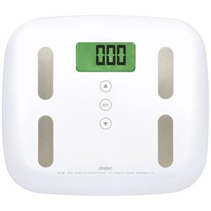 dretec（ドリテック） 体重体組成計「ピエトラプラス」 BS-238WT ホワイト