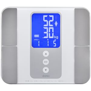 dretec（ドリテック） メモリー機能付体重体組成計 BS-241WT ホワイト