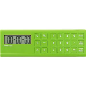dretec（ドリテック） 電卓付長時間タイマー「バール」 CL-117GN グリーン