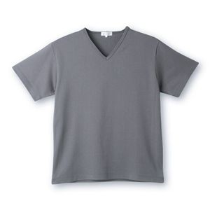デオル ブイネックピケTシャツ グレー Sサイズ
