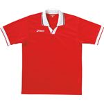 ASICS（アシックス） Jr.ゲームシャツ長袖 レッド XS1132 O