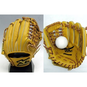 2009年モデル!! MIZUNO（ミズノ） 軟式野球用グローブ ミズノプロ 内野手用 右投げ用 ナチュラル(47)