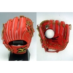 2009年モデル!! MIZUNO（ミズノ） 軟式用グローブ ミズノプロ インフィルダーセレクション 内野手用 サイズ8 スプレンディッドオレンジ 右投げ用 スプレンディッドオレンジ(52)