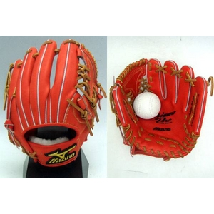 2009年モデル!! MIZUNO（ミズノ） 軟式用グローブ ミズノプロ インフィルダーセレクション 内野手用 サイズ9 スプレンディッドオレンジ 右投げ用 スプレンディッドオレンジ(52)