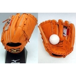 2009年モデル MIZUNO（ミズノ） 少年軟式用グローブ DIAMOND MASTER（ダイヤモンドマスター） オールラウンド用 サイズLL 田中型 クリアオレンジ 右投げ用 クリアオレンジ(51)