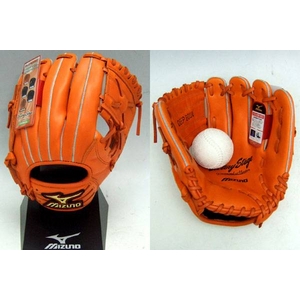 2009年モデル MIZUNO（ミズノ） 少年軟式用グローブ DIAMOND MASTER（ダイヤモンドマスター） オールラウンド用 サイズM 荒木型 クリアオレンジ 右投げ用 クリアオレンジ(51)