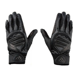 高校野球ルール対応モデル♪ adidas（アディダス） バッティング手袋 adidas Professional 両手用 ブラック×ブラック S(22-23cm)