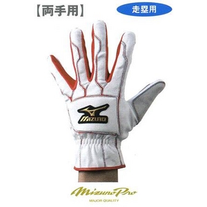MIZUNO（ミズノ） ミズノプロ 走塁用手袋 両手用 M(24〜25cm) ホワイト×ブルー