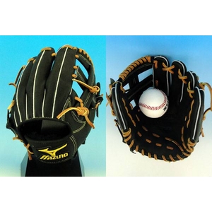 MIZUNOPRO（ミズノプロ） 硬式用グローブ 内野手用4 サイズ8 ブラック（09） 右投げ用 