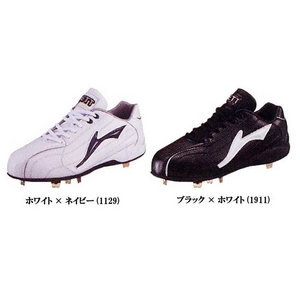 ZETT(ゼット) 「マッハスタビレックス」多本歯金具と「3Sソール」を搭載☆ 『ビルドCR』 樹脂底スパイク bsr2377 ホワイト×ネイビー 23.5cm画像その1更新中