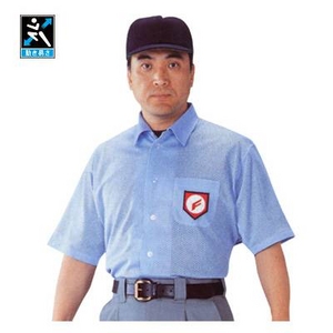 MIZUNO(ミズノ) 高校野球・ボーイズリーグ審判員用 『半袖シャツ』 【52hu-2418】 パウダーブルー L