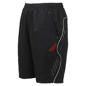 SPEEDO（スピード） コンペティションアパレル メンズカラーブロックウインドハーフパンツ ブラック （SD18G06） S