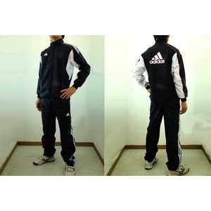 adidas�i�A�f�B�_�X�j �W���j�A�p�E�B���h�W���P�b�g&�p���c �_�[�N�l�C�r�[ 130cm�摜����1