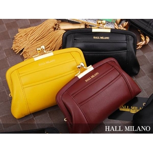 HALL MILANO(ハルミラノ) ミセスシリーズがま口財布(親子式)大 イエロー