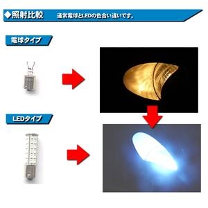 路肩灯を白色LED採用で視認性アップ! トラック用路肩灯用LED球 24V 1個入り